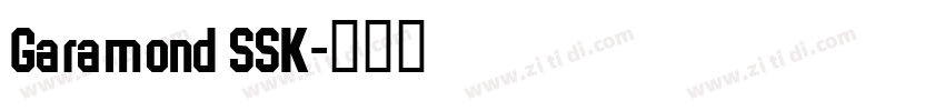 Garamond SSK字体转换